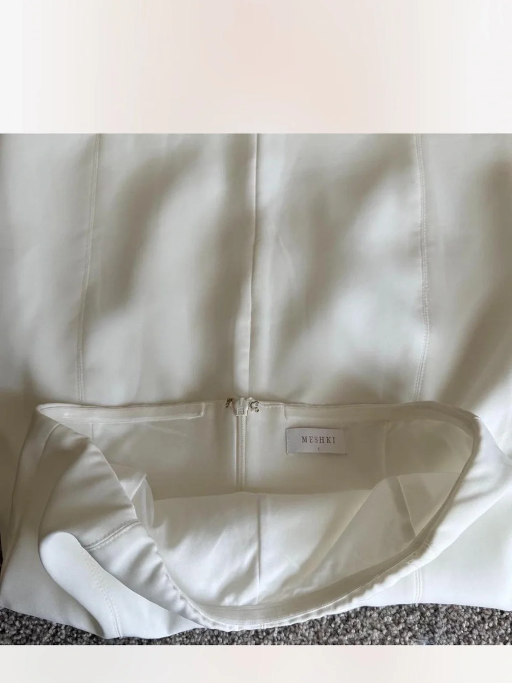 Meshki Size Small Strapless White Bodycon Mini Dress - Picture 4 of 4